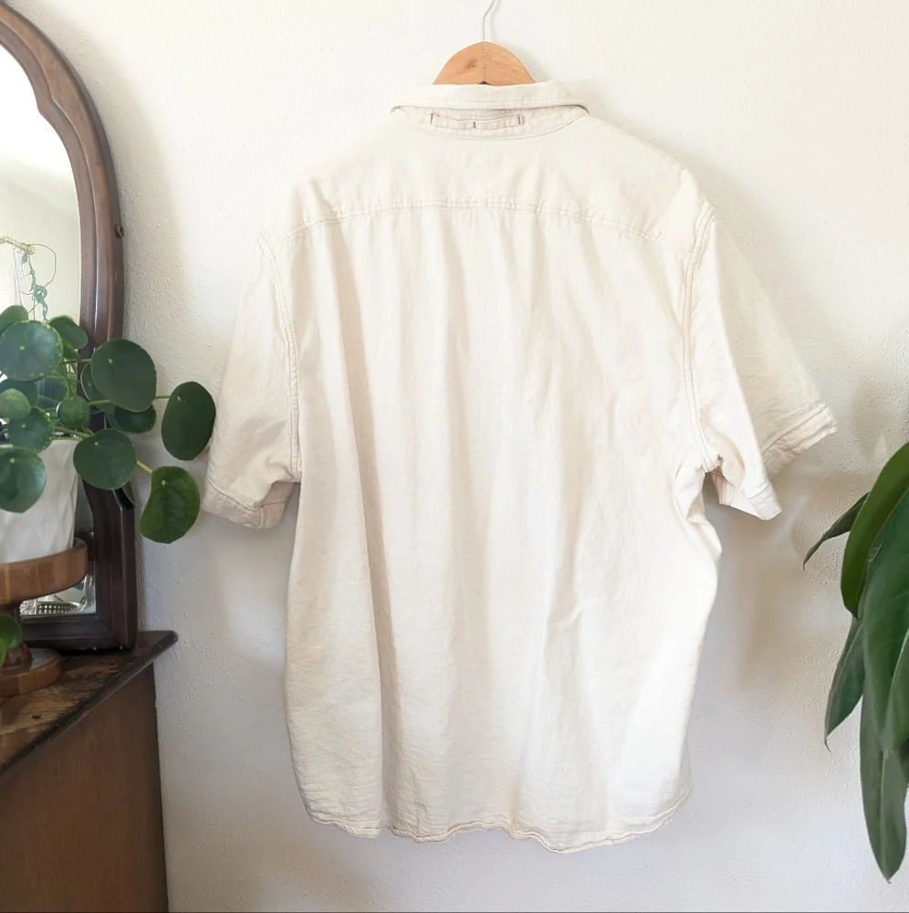 Banana Republic | Standard Fit | Short Sleeve Authentic Ecru Wash Denim